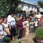 Students in their garden