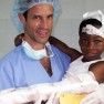 Dr. Scott Nelson with Haitian orthopedic patient